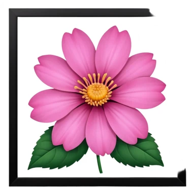 pink girly framed flower picture sticker