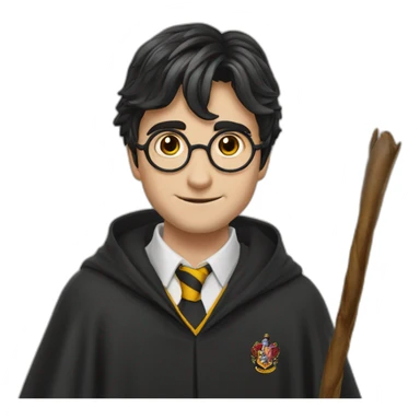 Harry potter qui tiens  sa baguet sticker