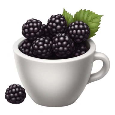 Blackberries in a cup sticker