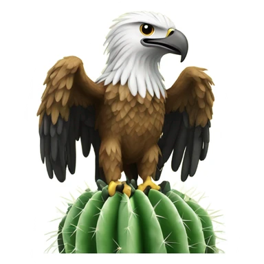 Mexico eagle on cactus sticker