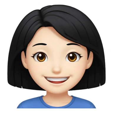 anime character with a big smile sticker