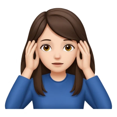 Girl covering ears sticker