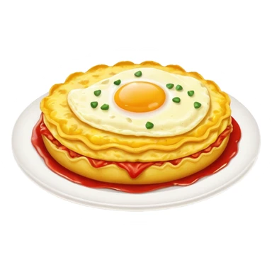 EggOmelette with red chicken 65 stuffed sticker