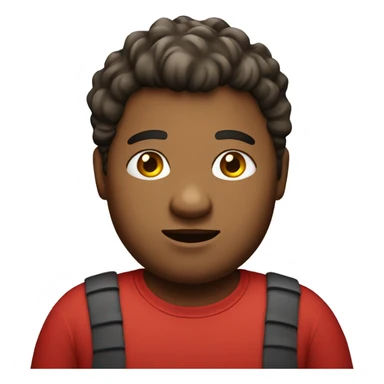 fat person in red shirt sticker