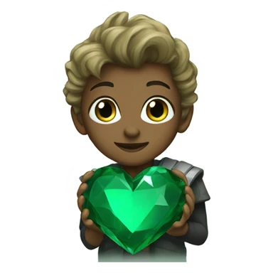 emerald heart sticker