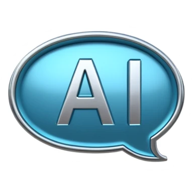  AI letters inside a speech bubble sticker