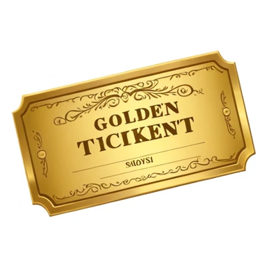 golden ticket sticker