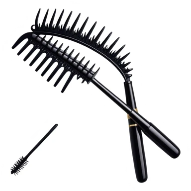 black mascara wand sticker