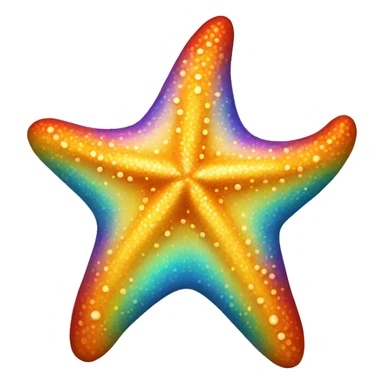 Brassy rainbow starfish   sticker
