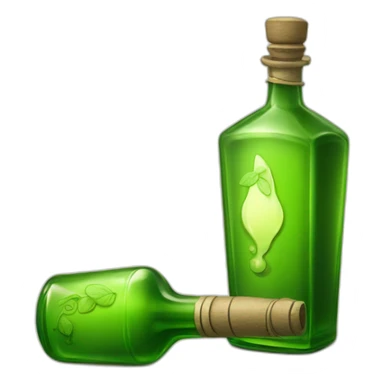 bottle of absinthe sticker