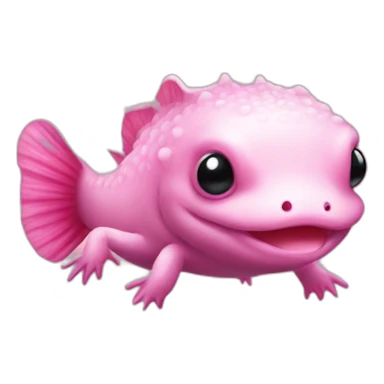 Pink axolotl sticker