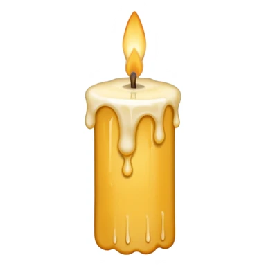 Thin and long Leaning Candle dripping wax as if someone is holding it sticker