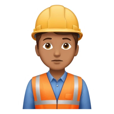 railway engineer standing and thinking sticker