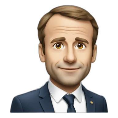 Macron avec un verre d'eau sticker