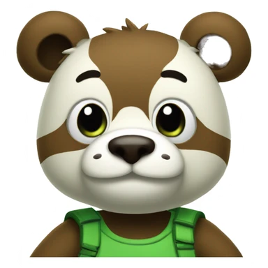 Stumble guys games green panda sticker