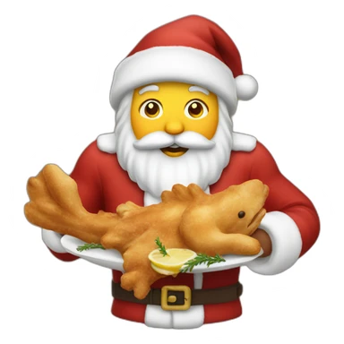 santa-holding-schnitzel sticker