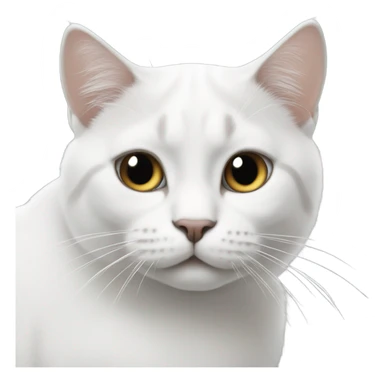 Gato blanco con negro sticker