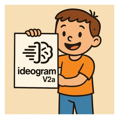 make drawing of a child holding a poster of this image sticker