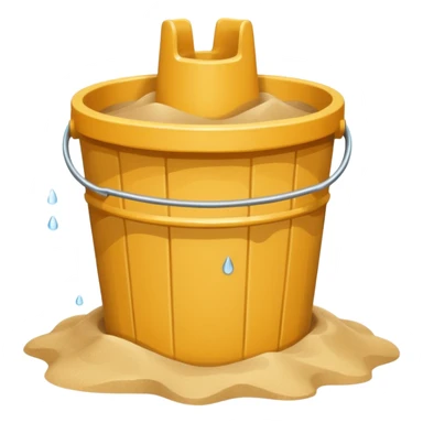 Bucket-shaped sand castle sticker