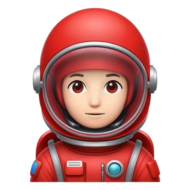 Among Us character in red color with space helmet sticker