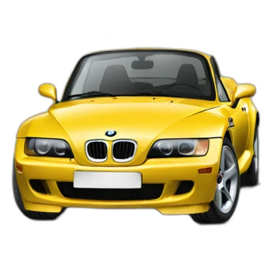 Yellow bmw z3 coupe sticker