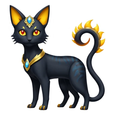 Bastet-Umbreon-Solgaleo-Salandit-fusion sticker
