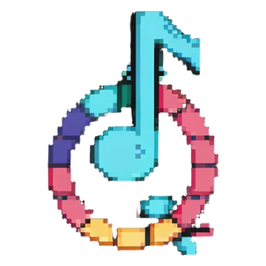 TikTok logo with musical note design sticker