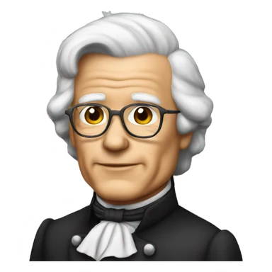 Old President James Clair Narlana with USA flag  sticker