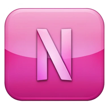 Netflix aesthetic "N" logo in pink sticker