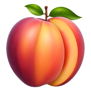 Plum in a peach  sticker