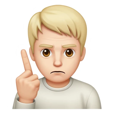 Mad showing middle finger  sticker