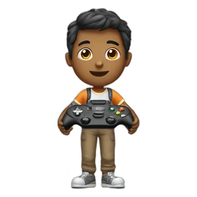 boy with gamepad sticker