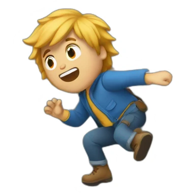 Falling off a cliff but ok about it sticker