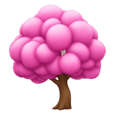 Ein pinker Weinachtsbaum sticker