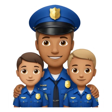 A proud dad who is proud of his children and is a police officer sticker