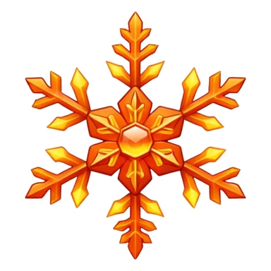 fiery snowflake sticker
