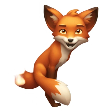 Fiery Fox face sticker