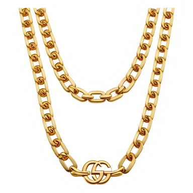 luxury gold Gucci chain necklace sticker