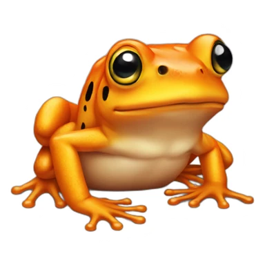orange frog sticker