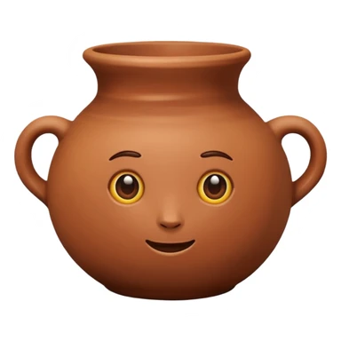 realistic clay pottery sticker