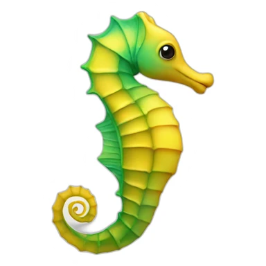 seahorse with yellow fins sticker