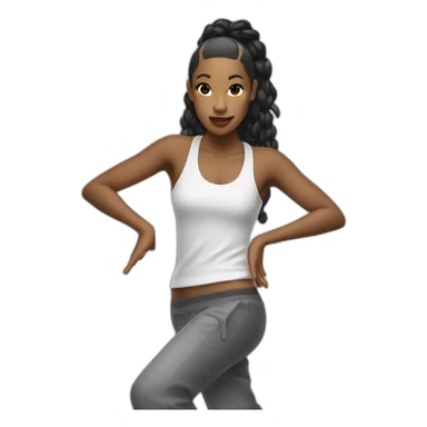 Danseuse hip hop sticker