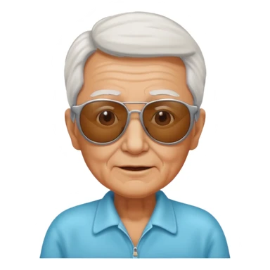 elderly with sunglasses sticker