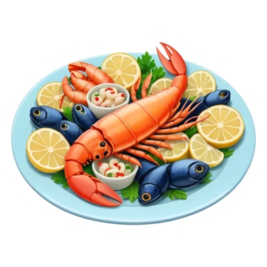 Sea food sticker