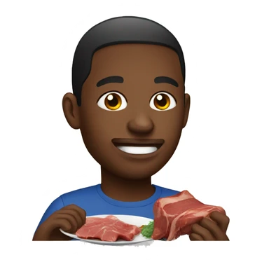 Haitian eating meat sticker