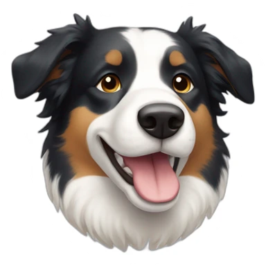 tricolor half-white border-collie sticker