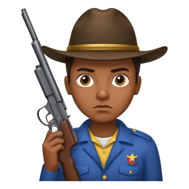 A Venezuelan holding a gun tap sticker