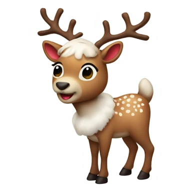 cute christmas reindeer sticker