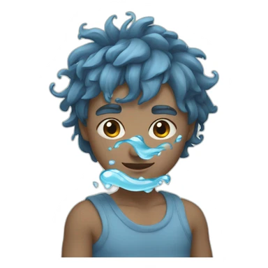 Water in human form sticker