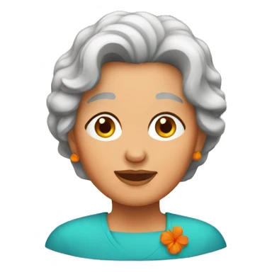 Abuela con pelo naranja sticker